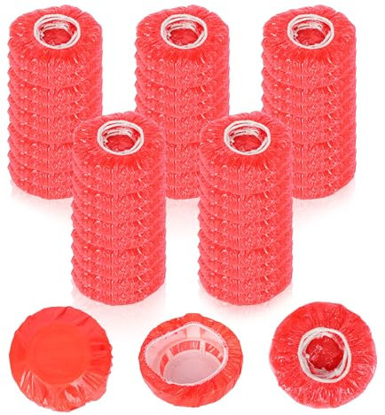 FUIPVGI 50 Stück Rauchmelder Abdeckung, Feuermelder-Abdeckung, Wiederverwendbare Staubdichte Feueralarm Abdeckung, Rauchmelderabdeckung Alarm Staubschutz Feueralarmkappe für Küche Kochen Backen (Rot)