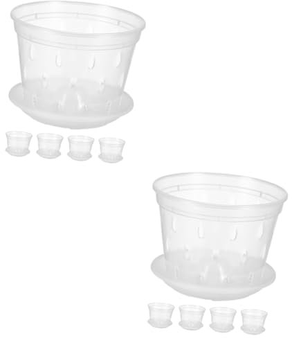 Yardwe 10 Juegos Maceta de orquídeas macetas Decorativas ollas Aire macetas de orquídeas Jardinera para orquídeas macetas de plastico para orquideas con Agujeros páginas