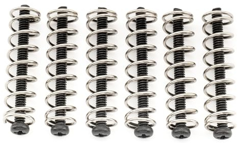 Musiclily Ultra UNC#3-48X1,1 Zoll Edelstahl Humbucker Tonabnehmer Schrauben und Stahlfedern Set für American E-Gitarre, Schwarz (6er Set)