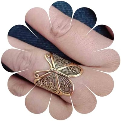 Aneneiceera Vintage Mariposa Envoltura Anillos De Oro Metal Mariposa Anillos Ajustables Mariposa Dedo Anillos Ajustables Nudillo Mariposa Joyería De La Mano Para Las Mujeres (oro)