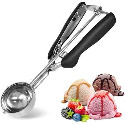 Naapesi Eisportionierer Edelstahl 5 cm, Edelstahl Cookie Scoop mit Auslöser, Eislöffel Portionierer mit Auslöser, Keksportionierer, Eislöffel Portionierer Poliert Für Eiscremekugel Backen Melonenkugel