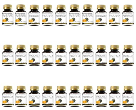 Semi di Zucca 2100 Softgels | Perle con Olio Spremuto a Freddo titolato in Omega 3 Omega 6 e Omega 9, Acido Linoleico e Acido Oleico | 1 Softgel al giorno