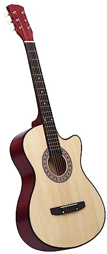 Home & Garden-Western Guitarra acústica cortada con 6 cuerdas, 38 madera de base, elección de mobiliario