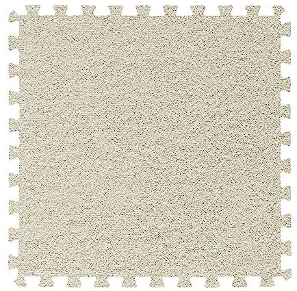 JNTFNE 10/12/16 Stück Mehrzweck-Ineinander greifende Teppichfliesen, Schaumstoffmatten für den Boden, Schutz, einfache Selbstinstallation, 12 x 12 Zoll (Größe: 10 Stück, Farbe: Beige)