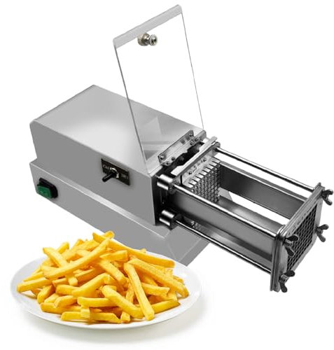 Electric French Fry Cutter,French Fry Cutter Stainless Steel with 1/3 Inch Blade, Commercial and Household Electric Fry Cutter,Potato Slicer,220V