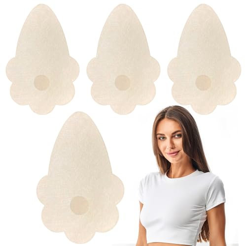 KIPTVO 2Pairs Boob Tape, Boobtapes, for Breast Lift Tape, Invisible Sticky Bra Push Up Body Tape, for C-E Cup Nipple Protector Covers