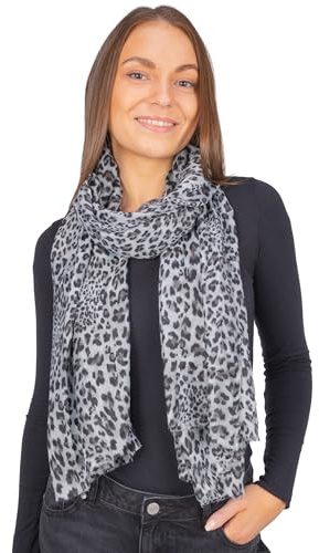 Leichter & weicher Damen Schal Leo Halstuch Schlauchschal - Sara Leo