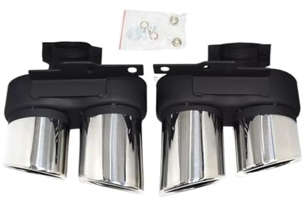 Tailpipe Modification Car Accessories Exhaust Tip For A6 C8 2019 2020 2021 Tip Exhaust Pipe Tailpipe Nozzle Tuning Exhaust Tip Trim(Silver)