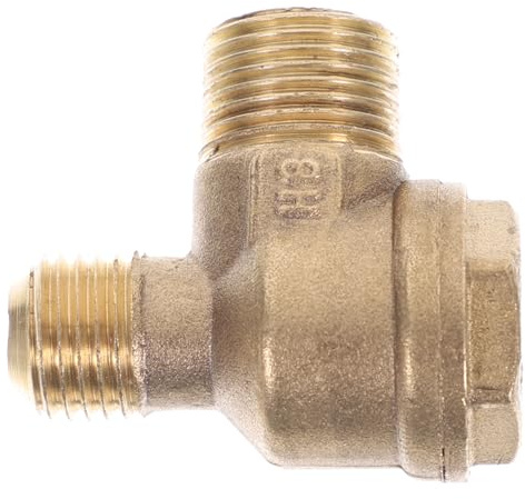 WATIIFUFU Brass 2-Port Air Compressor Check Valve 16x14mm Threaded Copper Air Valves Replacement Pneumatic Accessory for Portable Pumps