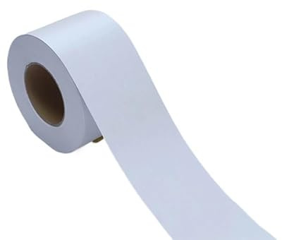 Battiscopa Passacavi Carta da parati autoadesiva impermeabile con linee di cintura, battiscopa, bagno, soggiorno, cucina, mobile, decorazione parete(A Brushed white,12cm-wide 10M)