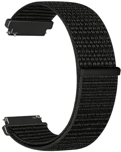 Aurrain 18mm Nylon Sports klockarmband Kompatibel Garmin Vivoactive 4S/3S/Venu 3s/2s/Watch GT5/Watch GT4/Forerunner 255s/ActiveS,Unisex klockarmband i mjukt nylon med kardborreband.