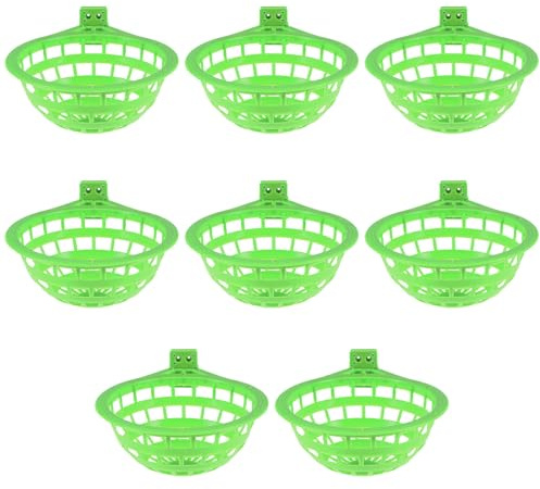 GALPADA Nidi di Plastica per Uccelli da Cova 8 Pezzi, Ciotole Circolari Ben Ventilate per Nidificazione e Schiusa, Accessori per Gabbie di Pappagalli, Piccioni e Piccoli Uccelli Domestici