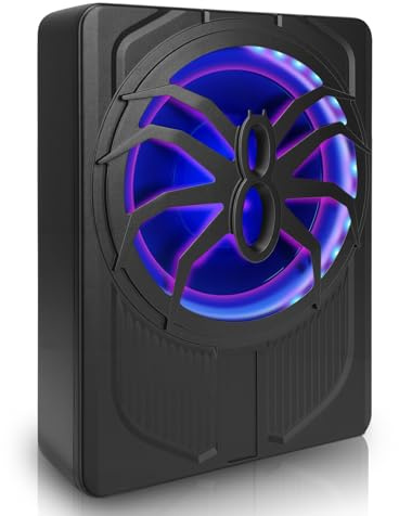 VINGVO Subwoofer bil, 25 cm 800 W aktiv subwoofer för bil, 2,6 ohm ultra platt undersäte subwoofer bilar aktiv med förstärkare kontroll djupon högtalare fordon lastbil SUV