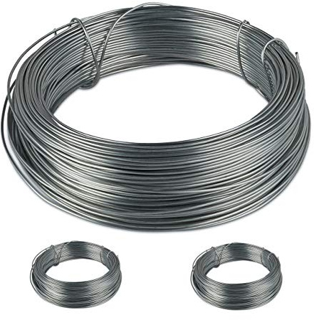 Relaxdays Bindedraht im 3er Set, rostfrei für Garten, verzinker Stahl, dünner Basteldraht, 50 m lang, D: 1 mm, Silber | verzinker Stahl, dünner Basteldraht, 50 m lang, D: 1 mm