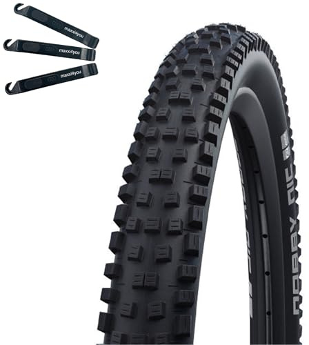 1 x Faltreifen Schwalbe Nobby NIC ADDIX Performance Fahrradmantel 70-584 (27,5 x 2,80) inkl. maxxi4you Reifenheber