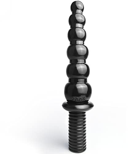 Giocattoli erotici del sesso del dildo anale XL, FAAK dildo multi-palle con manico, 9,8'' inseribile con 6 palle per gli amanti dei butt plug, FAAK perline dildo divertimento anale (Nero)
