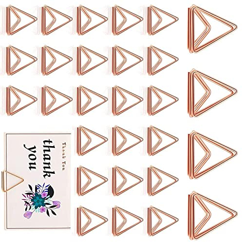 50 Stück Mini Tischkartenhalter, Hochzeit Tischkartenhalter, Tischkartenhalter Tischkarten, Goldene Fotohalter, Niedliche Tischkartenhalter Roségold, für Hochzeit, Geburtstag, Restaurant, Party