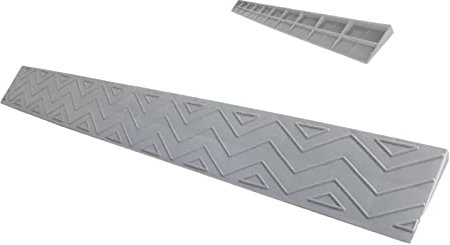 Schwellenrampe, tragbare Freischnitt-Rollstuhlrampen-Stufenmatte, geeignet for Stufen/Treppen/Kehrroboter (Color : Gray, Size : 100x7x1cm)
