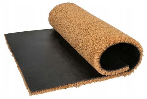BirnePower Schmutzfangmatte Kokosmatte Türmatte Fußabtreter Türvorleger rutschfest Kokos Naturfasser (50 x 80 cm)