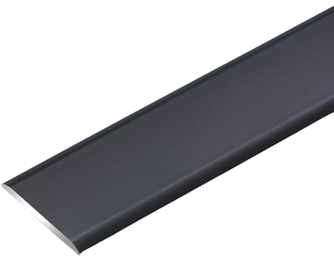 Raouoae Eloxierte Aluminium Übergangsprofil 90cm, 3er Set, Selbstklebende Leiste - Boden Übergangsschiene, Abdeckstreifen Für Fliesen, Teppich Und Holzböden(Black,W:12MM)