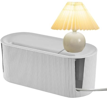 Scatola Portacavi Antipolvere | Scatola Di Gestione Cavi Portatile | Organizzatore Di Prese | Contenitore Per Presa Porta Cavo Caricabatterie | Scatola Per Nascondere Il Cavo Della Ciabatta Per Casa