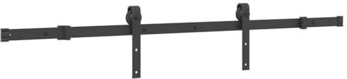 vidaXL Kit de herrajes para puertas correderas acero negro 152,5 cm