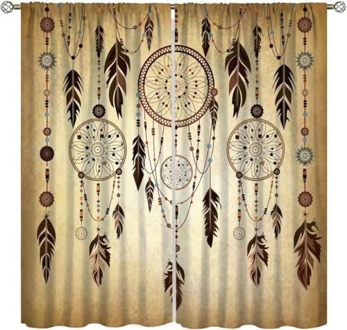 Pencil Pleat Blackout Curtains Colorful Fantasy Dream Catcher 150X166 Cm (W + H) Indoor Blackout Curtain, 3D Thermo-Insulating Window Curtains Polyester Material Bedroom Drapes Blackout Cur-337217771