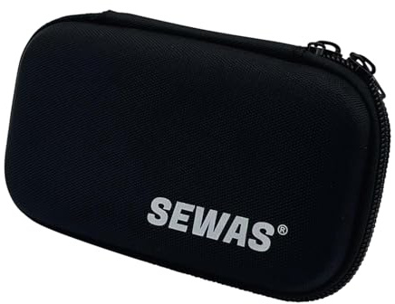 SEWAS Tasche Hardcase passend für sinocare Safe Accu Blutzuckermessgerät, Diabetikertasche, Gürteltasche, Schutzcase für Messgerät und Zubehör