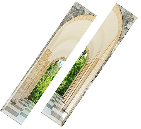 jojofuny 2stücke Landschaft Türaufkleber Selbstklebende Wasserfeste Wanddekoration Für Schlafzimmer Und Wohnzimmer Stilvolle Türfolie Im Maß Entfernbare Maueraufkleber Für Kreative