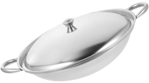 MOLUCKFU Olla Coreana Inoxidable Para Ramen Sartén De Cocina Con Mango Doble Herramienta De Cocina