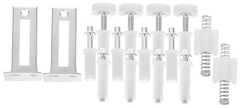 HOUDERCO Kit De Quincaillerie Pour Porte Pliante Double, 16 Pièces, Acier Robuste, Gris, Remplacement De Porte De Placard Pliant, Installation Facile, Usage Domestique, Assortiment Complet