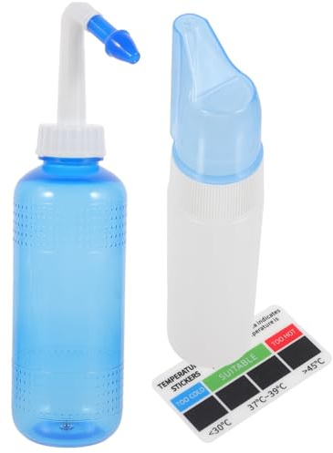 Gatuida Nasal Portátil con Botella de Irrigación para Adultos y Lavado Nasal Seguro Atomizador y Termómetro Adhesivo