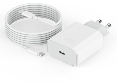 Chargeur Rapide iPhone, 30W USB C Adaptateur Prise avec Câble de Type-C 2M