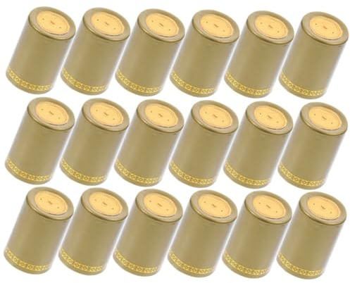 PRETYZOOM 150 Goldene Weinschrumpfkapseln aus PVC Wärmeschrumpfbar Dicht Schließend und Leicht Anzubringen für Weinflaschen zu Hause und Riegel | Einfach Anzubringen und Entfernen, für Riegel und Restaurants, Einzigartiges Design