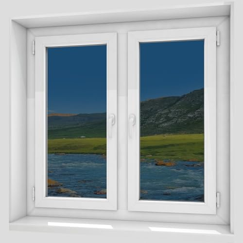Pellicola per Finestra Privacy 40 x 700 cm Anti-Uv Controllo Del Calore Pellicola per Vetri Adesiva Statica Antisolare Oscurante Adatto a Tutte Le Finestre, Grigio