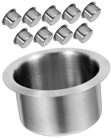 PRETYZOOM 10 Pezzi Portabicchieri in Acciaio Inox per Motor Home e Auto Resistenti e Leggeri Supporto Pratico e Stabile per Bicchieri Adatto Barche e Camper