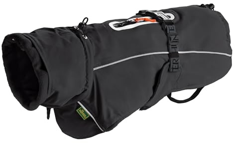 HUNTER Hundemantel NORDBY Dachshund, Farbe: schwarz, wasserabweisend, warm gefüttert, reflektierend, ideal für kleine Hunde mit langem Körper, schützt vor Kälte & Nässe, maschinenwaschbar, Größe: 40