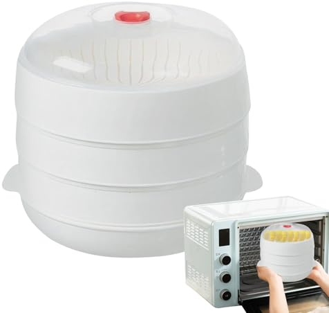 Cuisine vapeur micro-ondes avec couvercle et plateau - Cuiseur Vapeur pour Micro-Ondes,Récipient de Réchauffage pour Plats Pâtes Maïs Bacon Viande Pommes de Terre