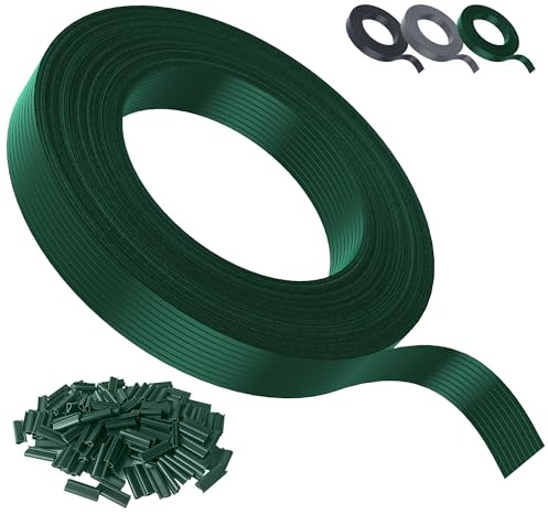 JORON Kit de Lamelles Occultantes PVC 4,7cm x 75m - Bande Brise Vue Jardin Souple et Résistante avec 150 Clips - Installation Horizontale ou Verticale pour Panneau Grillagé et Clôture Rigide - Vert