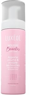 LUXÉOL - Mousse Boucles - Définit et sculpte les cheveux Bouclés | Hydrate et discipline les boucles sans effet carton - Chevelure souple et rebondie - Fabriqué en France - 200 ml