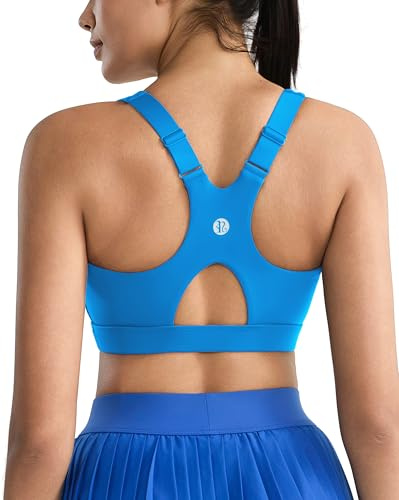 RUNNING GIRL Sports Bras Women High Support Adjustable Straps Sewn in Pads | high impact sports bra racerback,body-hugging moulded cup,high-stretch durable fabric,ideal for running,yoga and gym workouts