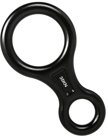XAGMODSHN Duty 35KN Figure 8 Descender for Rock Climbing and Abseiling, Technical Rope Work, Aluminum Gear Outdoor Climbing High Strength Descender