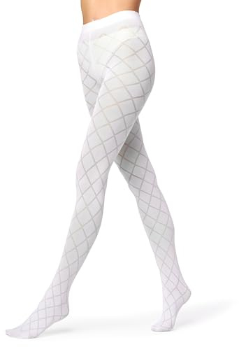 Merry Style Damen blickdichte Strumpfhose MS 328 60 DEN(Weiß, XL (44-48))