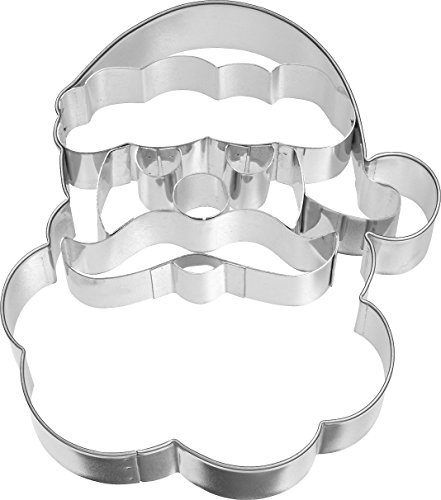 Birkmann 1010718510 - Stampino per biscotti a forma di Babbo Natale, 10,4 cm, in plastica, colore: grigio, 5 x 3 x 2 cm