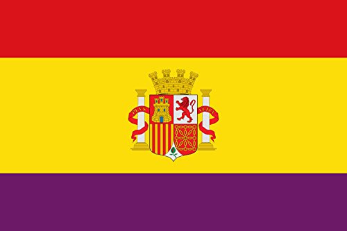 magFlags Bandera Large Española Republicana con las proporciones de la Bandera Española actual | bandera horizontal | 1.35m² | 90x150cm