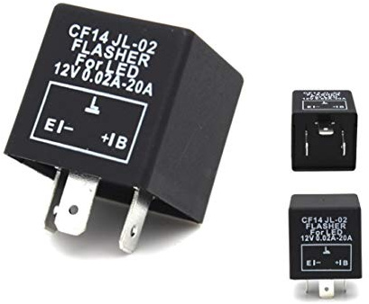 Universal Blinkrelais Relais Blinkgeber CF14 LED geeignet 12V 0,02-20A 3Polig Flasher Blinker lastunabhängig Relay