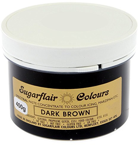 Sugarflair Spectral Concentrated Paste Food Colouring - Dark BROWN-400g Bulk Pack