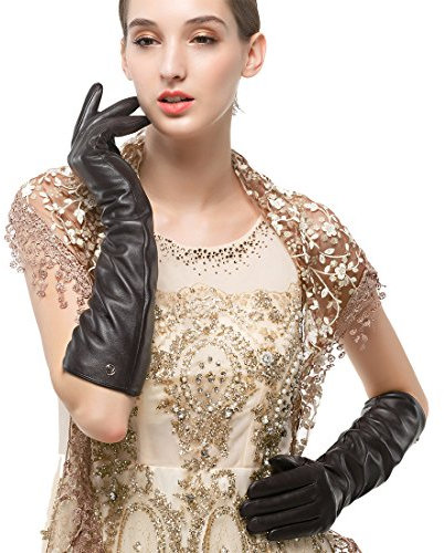 Nappaglo Damen Lange Nappaleder Handschuhe Touchscreen Texting Abendkleid Party Winter Warm Fausthandschuhe …