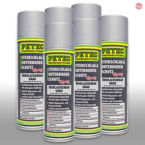Petec_bundle 6X PETEC STEINSCHLAG und UNTERBODENSCHUTZ KAUTSCHUKBASIS GRAU 500 ML 73350