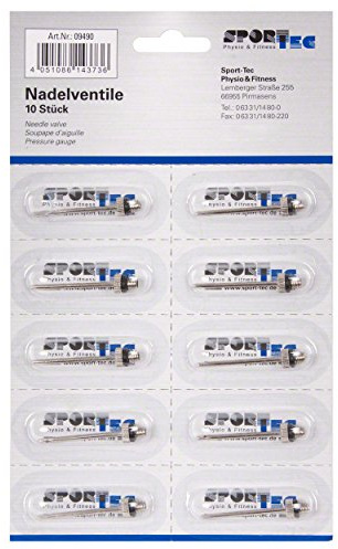 Sport-Tec Nadelventil Set 10 Stück – Ventilnadeln für Ballpumpe VG 5.2, 2 mm Nadelstärke, für Fußball Basketball Volleyball – Ersatznadeln im praktischen Karton